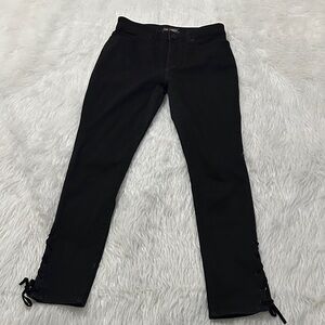 Lee Women's Black Lace-Up Skinny Jeans